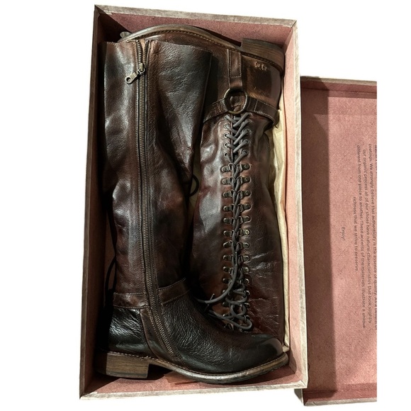 Bedstu Bed Stu Bed|Stu Burnley Cobbler Teak Brown Zipper Lace New Box Womens 10 - Picture 5 of 16